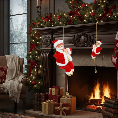 PAPÁ NOEL MUSICAL SUBIENDO LA CUERDA
