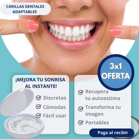CARILLAS DENTALES ADAPTABLES-TRANSFORMA TU SONRISA  😱OFERTA EXCLUSIVA 3X1 😱